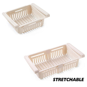 Adjustable Stretchable Fridge Organizer Drawer Basket Refrigerator Pull-out Drawers Fresh Spacer Layer Storage Rack